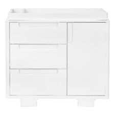 Babyletto Yuzu Modern 3-Drawer Pine Wood Changer Dresser in White