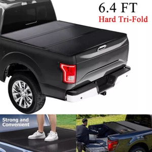6.4ft Bed Tonneau Cover Hard Tri-Fold For Dodge Ram 1500 2009-2025 W/ LED - Picture 1 of 9