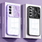 For Samsung S23 S22 Ultra S21 FE A53 ShockProof Slide Clear Hybrid Case Cover