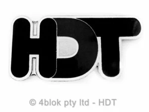 HDT Logo Badge 70mm Black Holden Commodore Black Genuine Metal 40259 / BAHDTLO4 - Picture 1 of 3