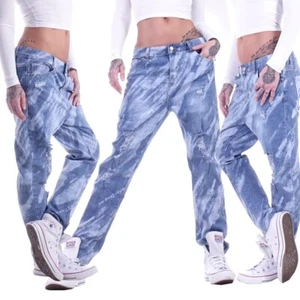 Damen Boyfriend Jeans Chino Baggy Harems Hose Hüftjeans Stretch Girlfriend D33 - Bild 1 von 5