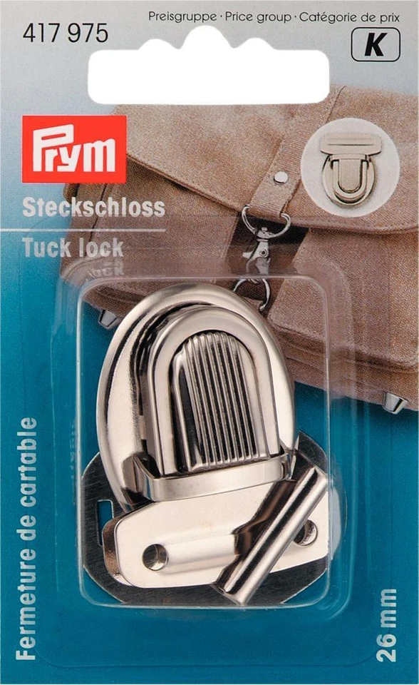 Steckschloss 26 mm Steckschnalle PRYM 417975 Tuck lock silber Schnalle Schließe - Bild 1 von 1