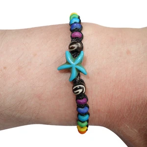Pulsera Starfish Pulsera Arco Iris Brazalete Cuentas Hombres Mujeres Niños Niñas Joyería - Imagen 1 de 2