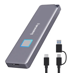 Fingerprint External SSD 1TB 2TB USB 3.2 Type-C 500G Portable SSD Drive 1000MB/s - Picture 1 of 13