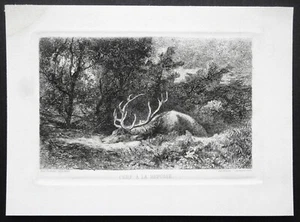 Gravure originale de Karl BODMER Barbizon - Picture 1 of 2