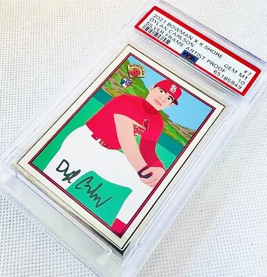 2021 Bowman X Shore Dylan Carlson RC Artist Proof Silver Frame SP #/89 PSA 10 💎 - Image 1 of 3
