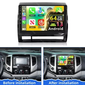 4+64GB Android 13 Apple Carplay Car Stereo GPS Radio For Toyota Tacoma 2005-2013 - Picture 1 of 15