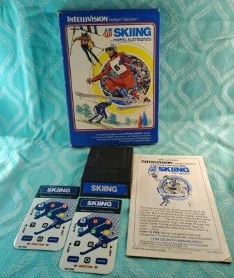 Skiing Intellivision Mattel 1980 Complete In Box W/ Inlays & Manual Playbook - Image 1 of 4