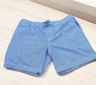 Pantalones Cortos Informales Dockers Para Hombres Azul Blanco a Rayas Tirar Elásticos Cintura Bolsillos XXL Foto 1 de 4