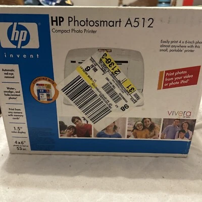 HP A616 Photosmart Compact Photo Printer Brand New Sealed  - Image 1 of 4