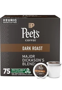 Dark Roast K-Cup Pods for Keurig Brewers - Major Dickason's Blend 75 Count - Picture 1 of 6
