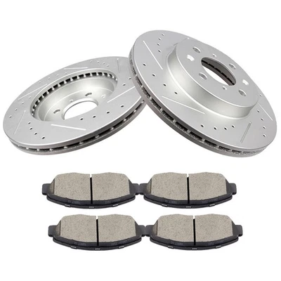 Rotores de freio dianteiro e pastilhas de cerâmica para Honda Civic 1996-2005&Acura EL 1997-2005 - Imagem 1 de 4