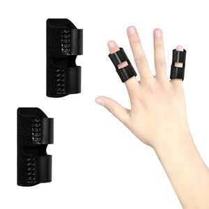 2 PCS Small Finger Splint, Adjustable Trigger One Size, Black(2PCS) - Picture 1 of 7