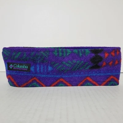 VTG Columbia Sportswear fleece headband Aztec Nordic 90’s Y2K Purple One Size - Image 1 of 3