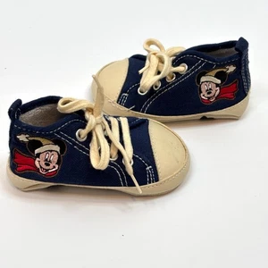 Zapatos de Cuna Mickey Mouse 6-12M Tienda Disney Vacaciones Invierno Bordados Bebé Foto - Imagen 1 de 6