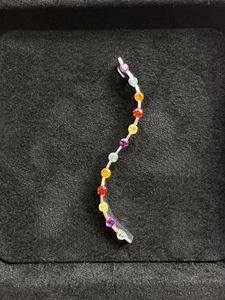14k White Gold Multi Color Gemstone Pendant Necklace Signed JCR John C Rinker - Picture 1 of 14