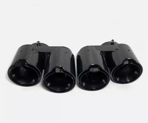 1 Pair Quad Carbon Fiber Exhaust Tip For BMW G05 X5 G06 X6 G07 X7 2019+ Nozzle - Bild 1 von 6
