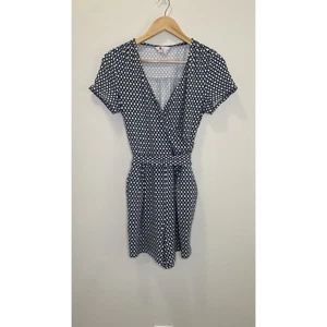 Boden Caroline Romper Tie-Waist Wrap Size 8R Jersey Beachy Vacation Geometric - Picture 1 of 11
