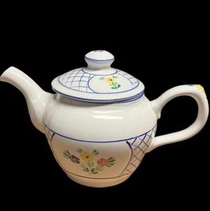HEREND VILLAGE POTTERY LATTICE HILL TEAPOT SEE DESC - Picture 1 of 11