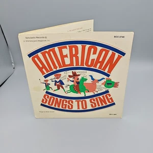 Vintage American Songs to Sing 33 1/3 rpm Vinyl Record 1976 Scholastic Records - Foto 1 di 6