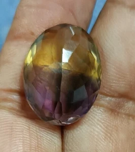 22.60 CT Wonderful Oval Shape Bi- Multi-Color Ametrine Loose Gemstones-1 Pcs - Picture 1 of 5