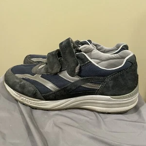SAS JV Mesh Stabilizer Leather Sneakers, Grey + Blue, Men's 13 Wide No Insole - Picture 1 of 7