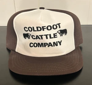 Vintage Coldfoot Cattle Company Snapback Trucker Cap "Hereford Cattle" NWOT USA - Picture 1 of 2