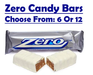 ZERO Barrette bianche caramelle, caramello, arachidi, mandorle, torrone, 1,85 once (6 o 12 confezioni) - Foto 1 di 6