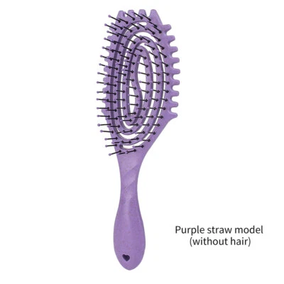 Cepillo desenredante unisex cerdas de nailon cuero cabelludo masaje peine cepillo de pelo hueco! Foto 1 de 4