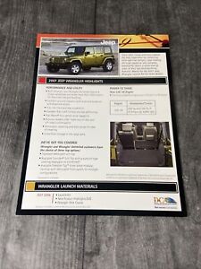2007 Jeep Wrangler Sales Sheet| Highlights & Spec Sheet