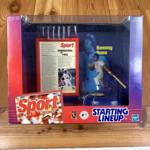 DEADSTOCK Starting Lineup MLB Sammy Sosa Chicago Cubs Sports Page Stars Figure Cover