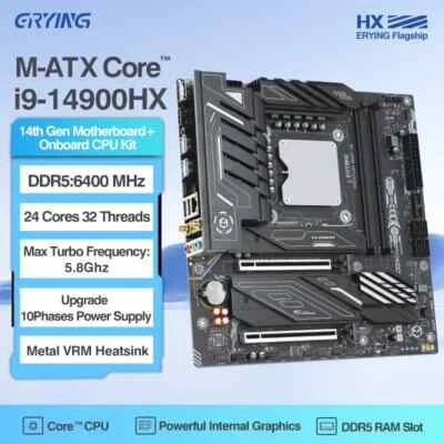 Scheda madre PC gamer CPU combo core interposer kit i9 14900HX 24C32T DDR5 RAM - Immagine 1 di 4