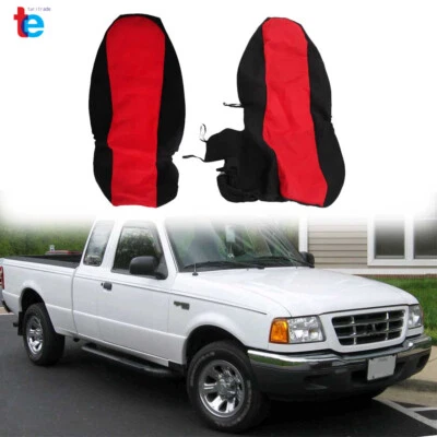 Fundas de asiento de coche negras/rojas centrales para Ford Ranger 1998 1999-2003 60/40 respaldo alto Foto 1 de 4