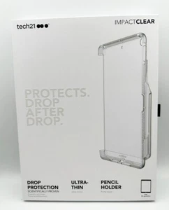 tech21 iPad 5th/6th Gen Tough Heavy Duty Thin Clear Case with Pencil Holder - Picture 1 of 9