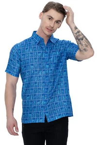 HAPPY BAY Men's Hawaiian Shirts Short Sleeve Button Down Shirt Men's Hawaii - Picture 1 of 3
