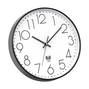 30 cm radio clock wall clock without ticking noises modern radio wall clock silent wall clock - Picture 1 of 8