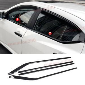 For Nissan Sentra 2020-2022 Stainless Black Window Bottom Strip Cover Trim 4pcs