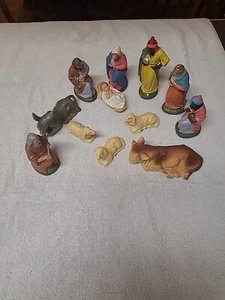 Nativity Set Made in Western Germany (Vintage) 12 piece - Picture 1 of 21