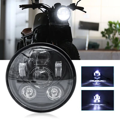 5.75'' LED Headlight Motorcycle Headlamp Hi/Low Beam LED Projector for Harley - Image 1 of 4