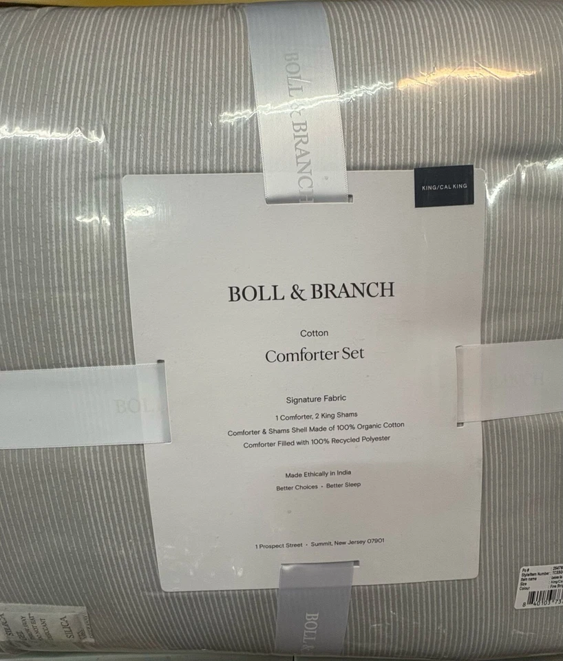 Juego de edredón BOLL & BRANCH 3 piezas 100 % algodón orgánico doble, completo/queen, king Foto 1 de 1