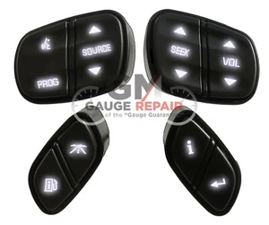 GM Chevrolet Steering Wheel Switches Controls Buttons New with White LEDs 4pc - Picture 1 of 12