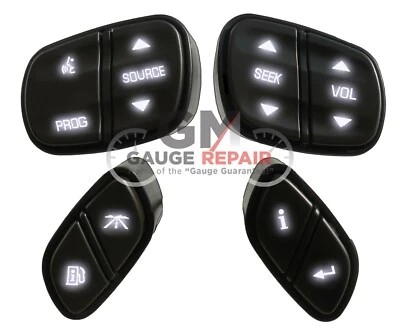 GM Chevrolet Interruptor Volante Controles Botones Nuevo con LED Blancos 4 piezas Foto 1 de 4