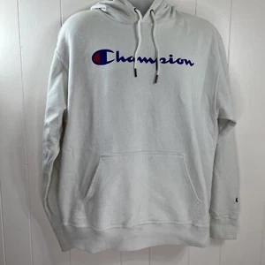Vintage Champion Sweatshirt Mens Large White Hoodie - Picture 1 of 8