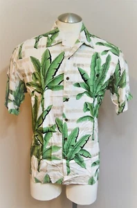 Vintage 1980's Tori Richard Rayon Hawaiian Palm Inspired Shirt size: Large - Picture 1 of 10