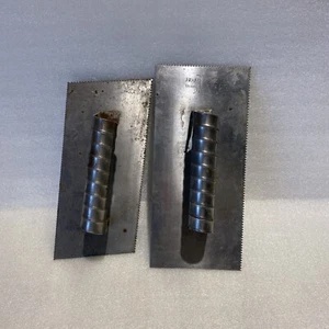 Vintage & Rare Lot Of 2 Red Devil Inc. 2086 & 2089 Trowels Full Stainless Steel - Picture 1 of 20