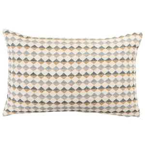 Argyle Boucle XL Rectangular Cushion Cover in Modern Ochre Yellow. 23x15" - Picture 1 of 4