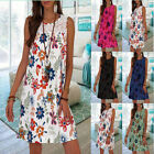 Women Floral Lace Dress Beach Dress Mini Dress Ladies Summer Dress Tank Dress #