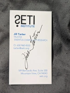 Jill Tarter SETI astronomer signed autographed business card - Picture 1 of 1