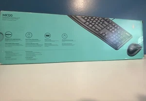 Logitech MK120 (920-002565) Wired Keyboard and Mouse Combo Open Box Never Used - Picture 1 of 10