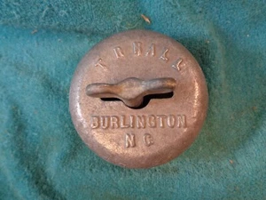 Vtg Old TR T. R. HALL Cast Aluminum Butter Mold Burlington N. C. - Picture 1 of 9